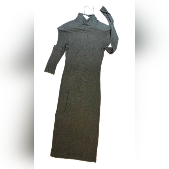 Wilfred Olive Green Jersey Long Sleeve Dress, Maxi,  Med. - Picture 2 of 9